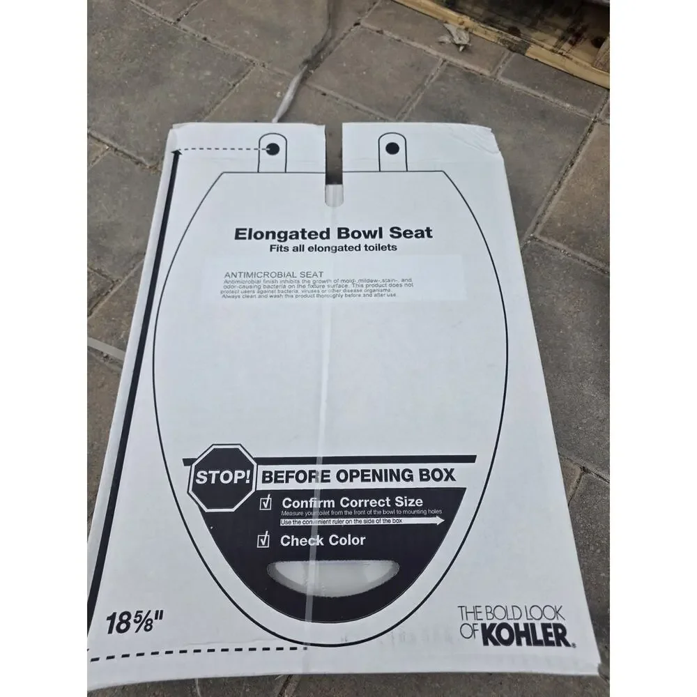 Elongated Kohler Layne Quick Release Toilet Seat